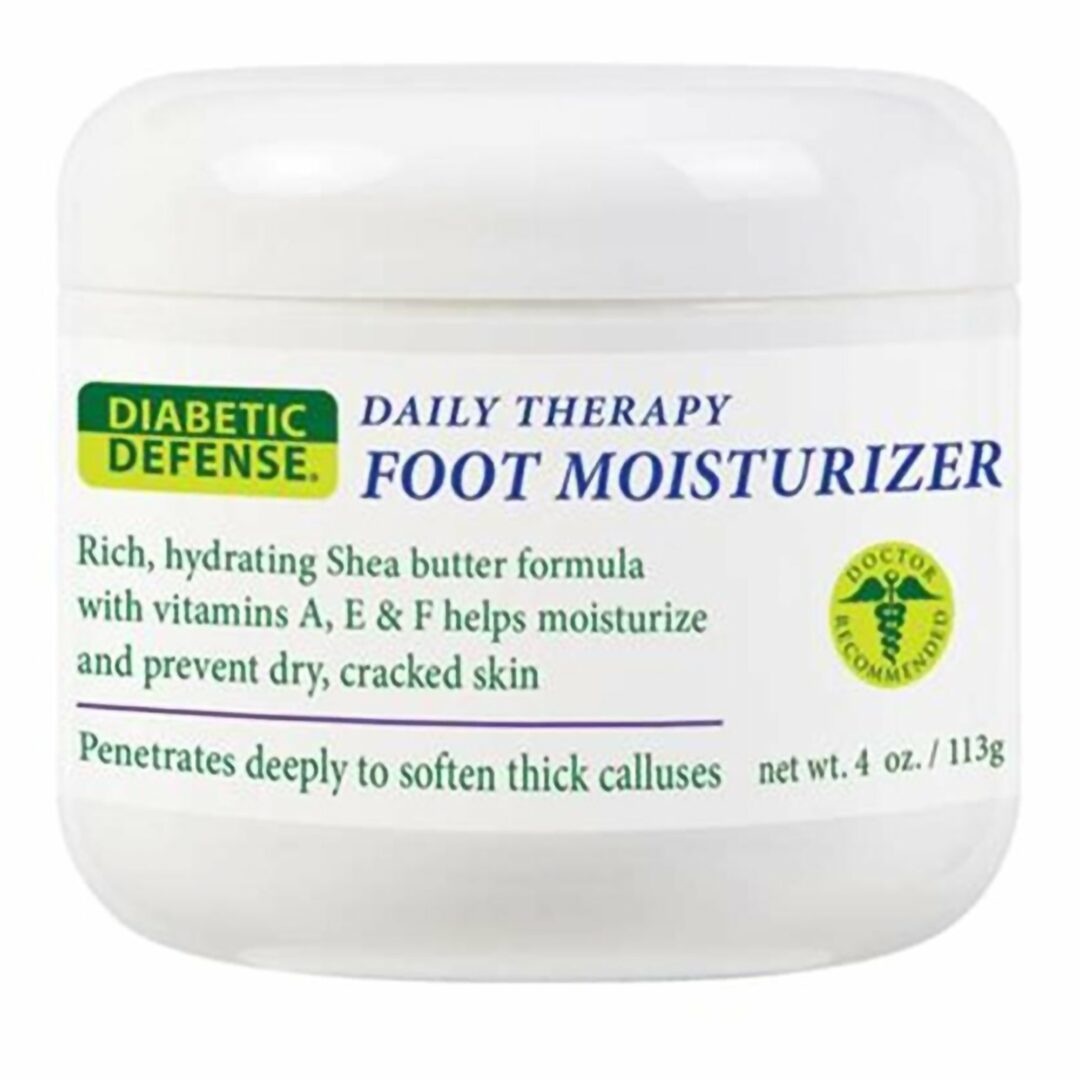 Foot Moisturizer Diabetic Defense Daily Therapy 4 oz. Jar Scented Cream