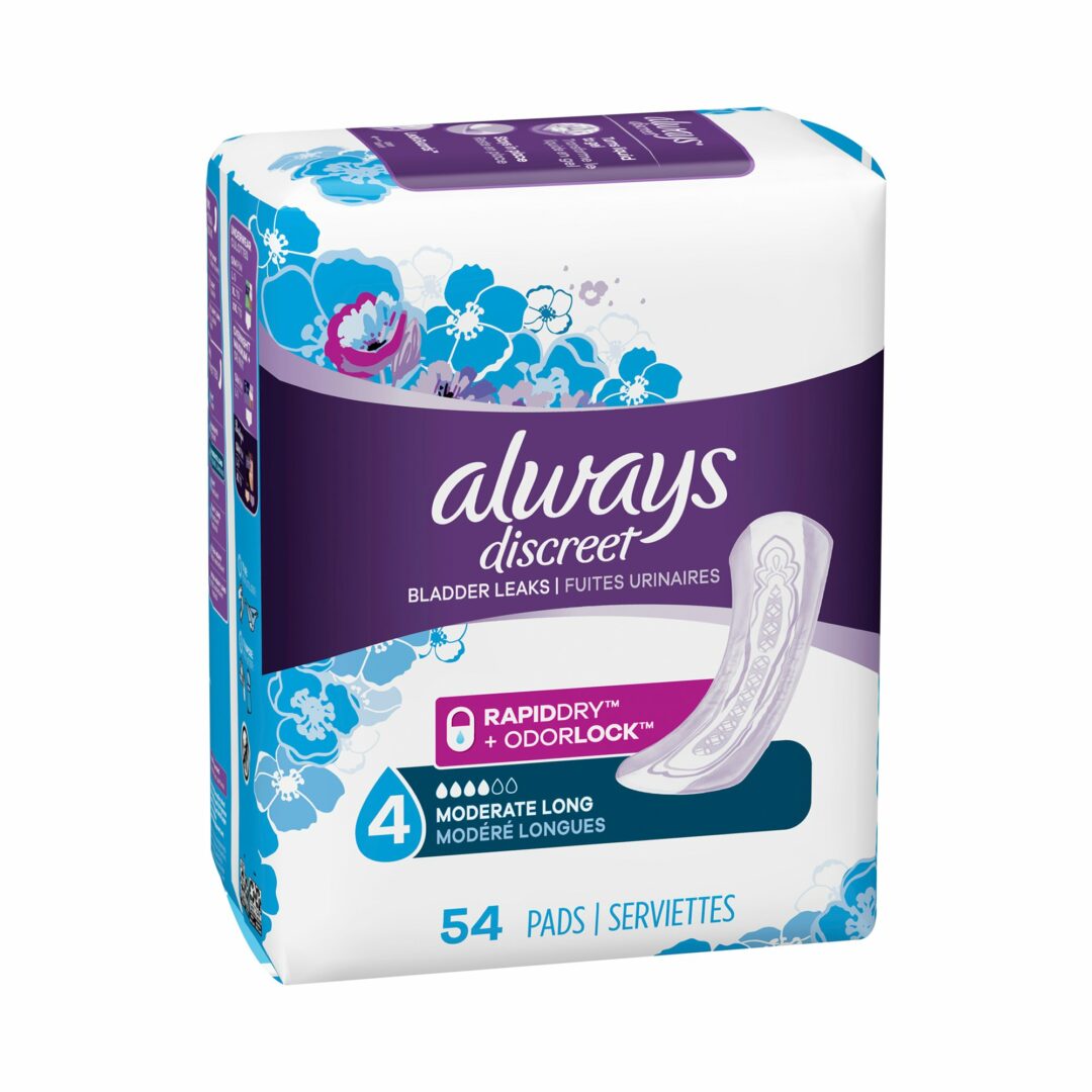 Always Discreet Bladder Control Pad, One Size Fits Most