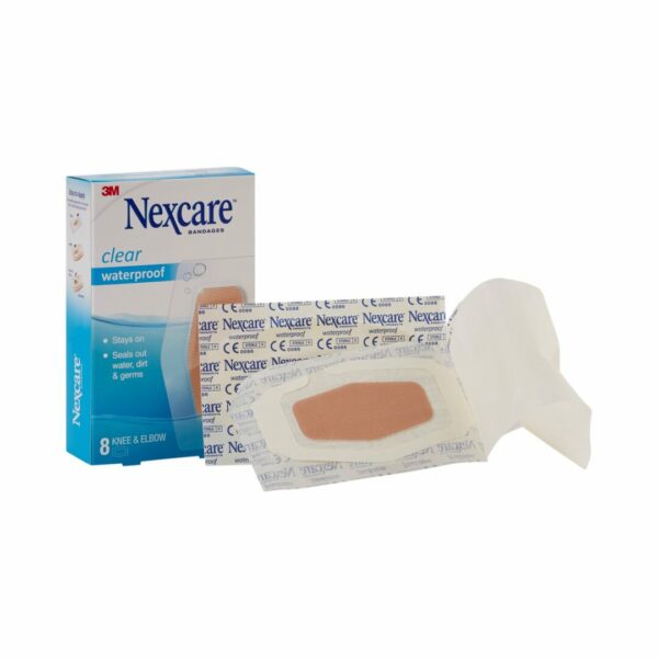 Nexcare Waterproof Knee / Elbow Sheer Adhesive Strip, 2-3/8 x 3½ Inch