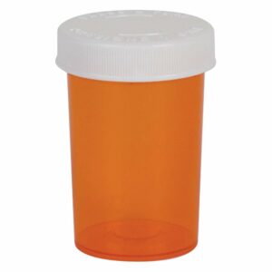 Ezydose Push & Turn Prescription Vial, 20 Dram Capacity 1