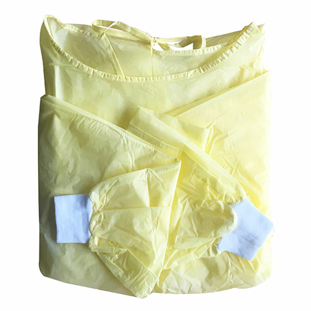 Protective Procedure Gown Large Yellow NonSterile Not Rated Disposable