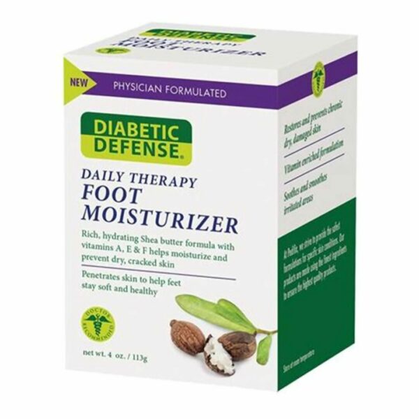 Foot Moisturizer Diabetic Defense Daily Therapy 4 oz. Jar Scented Cream