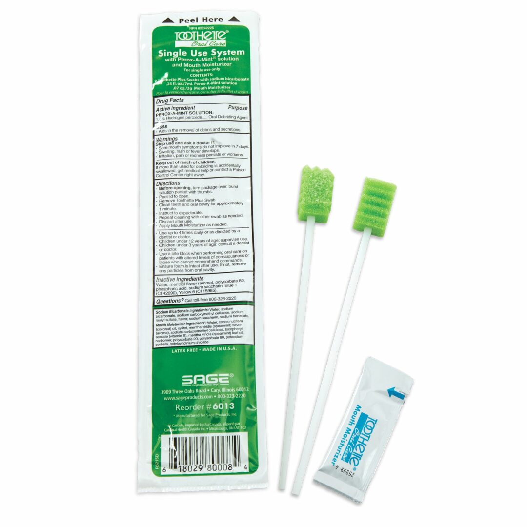 Toothette Oral Swab Kit with 2 Swabs