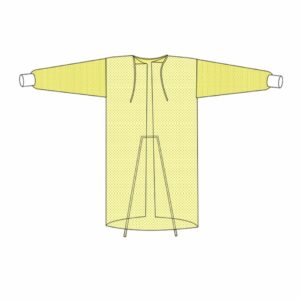 Protective Procedure Gown X-Large Yellow NonSterile Not Rated Disposable 1