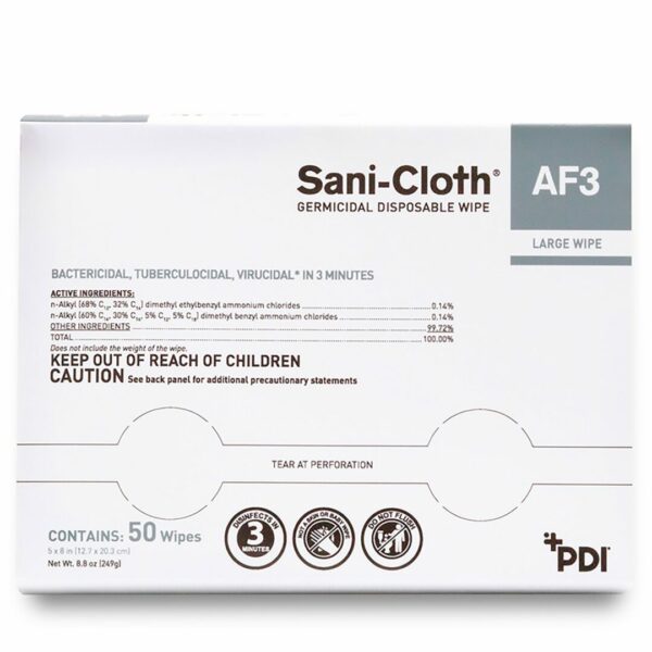 Sani-Cloth AF3 Surface Disinfectant Cleaner Wipe, Large Individual Packet