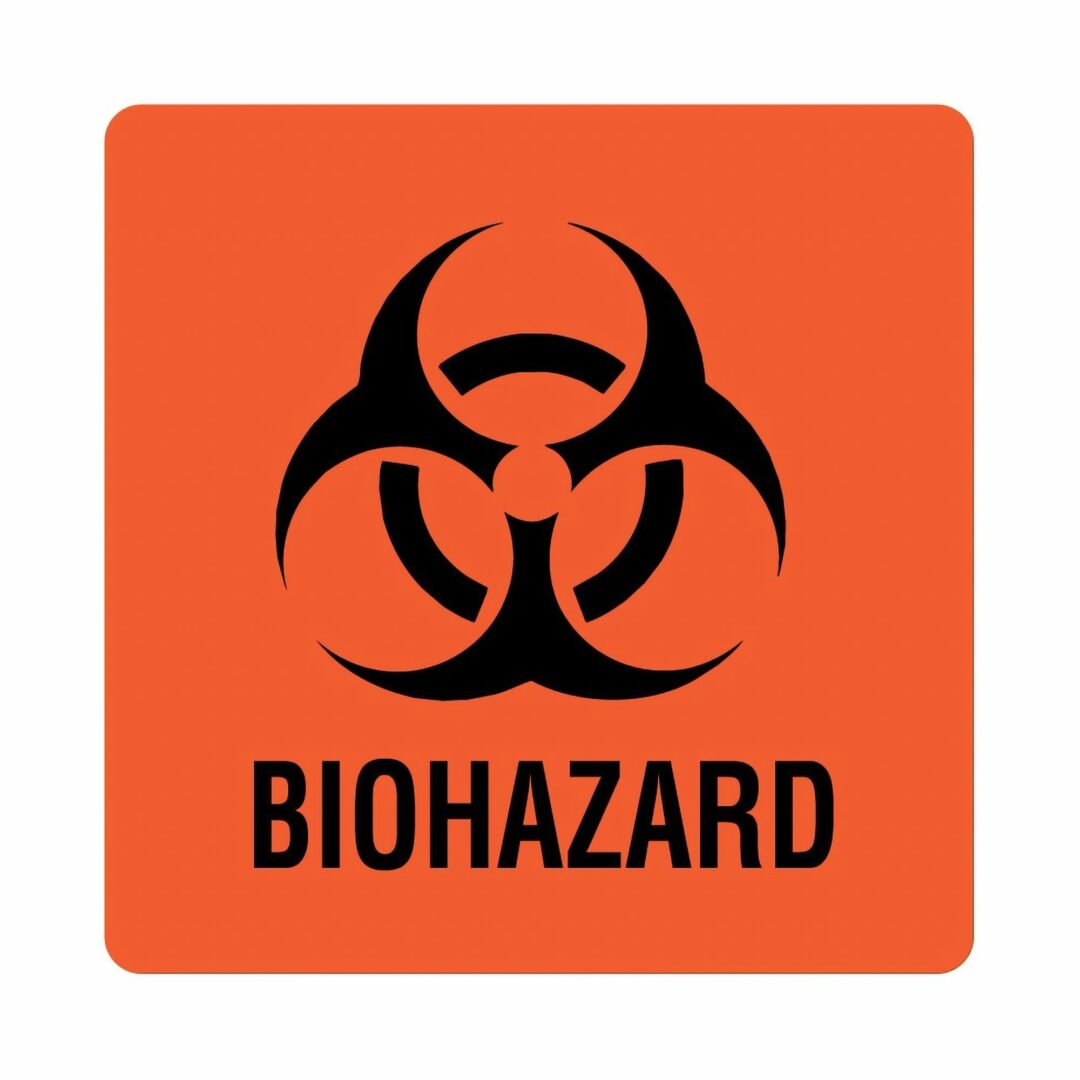 United Biohazard Warning Label, 6 x 6 Inch