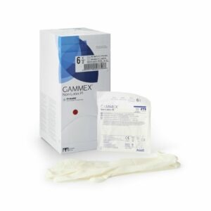 Gammex Non-Latex PI Polyisoprene Standard Cuff Length Surgical Glove, Size 6½, White 1