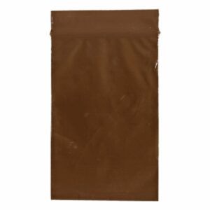 Reclosable Bag 2-1/2 X 9 Inch Plastic Amber Zipper Closure 1