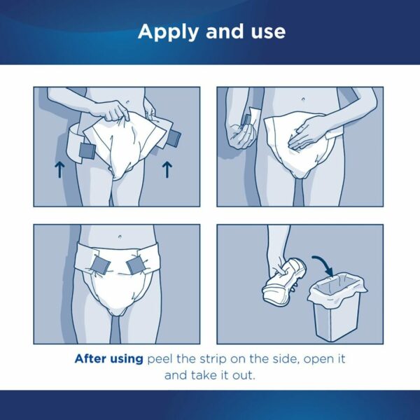 Attends Classic Adult Heavy-Absorbent Incontinence Brief, X-Large, White