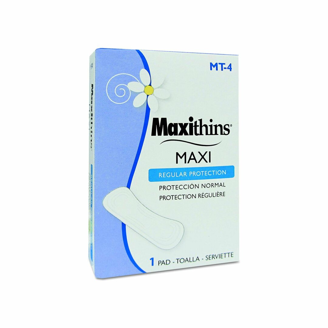 Feminine Pad Maxithins Maxi Regular Absorbency