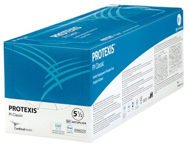 Protexis PI Classic Polyisoprene Standard Cuff Length Surgical Glove, Size 8, Ivory
