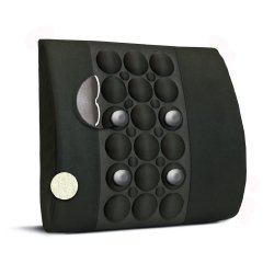 IMAK Ergo Lumbar Cushion, 13.5 in. W x 4 in. D x 13.8 in. H, Foam, Black, Non-inflatable