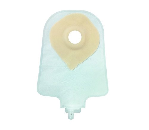 Securi-T One-Piece Drainable Transparent Urostomy Pouch, 9 Inch Length, 1¼ Inch Stoma