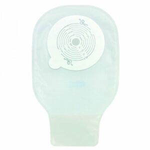 Securi-T One-Piece Drainable Transparent Ostomy Pouch, 9 Inch Length, 1/2 to 2½ Inch Flange 1