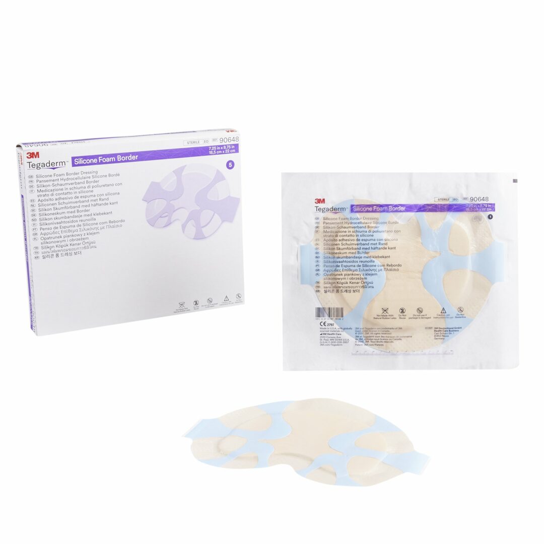 3M Silicone Foam Dressing 3M Tegaderm 7-1/4 X 8-3/4 Inch Large Sacral Silicone Adhesive with Border Sterile