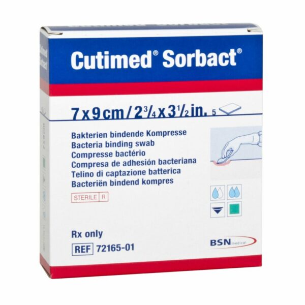 Cutimed Sorbact Impregnated Dressing, 2¾ x 3½ Inch