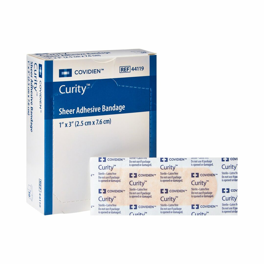 Curity Sheer Adhesive Strip, 1 x 3 Inch