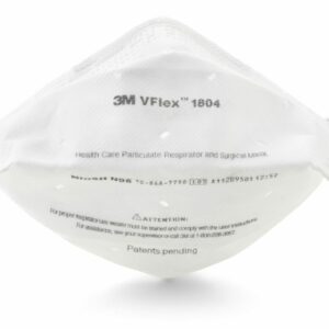 3M Particulate Respirator / Surgical Mask 3M VFlex Medical N95 Flat Fold Elastic Strap One Size Fits Most White NonSterile ASTM F1862 Adult