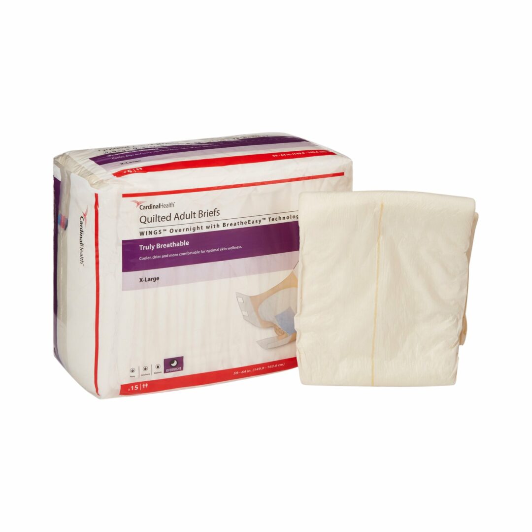 Wings Overnight Absorbency Incontinence Brief, Extra Large