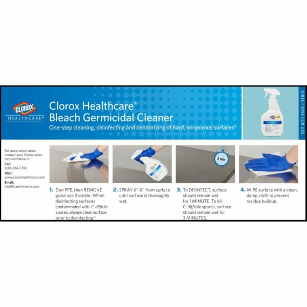 Clorox Healthcare Surface Disinfectant Cleaner, Spray, 32 oz