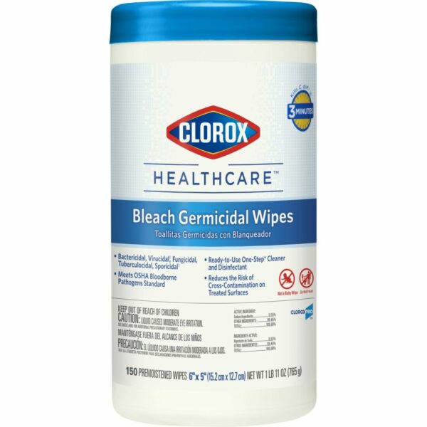 Clorox Healthcare Surface Disinfectant Cleaner, 150 Wipes per Canister