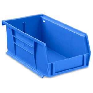Stackable Storage Bin Uline Blue Plastic 3 X 4 X 7-1/2 Inch 1