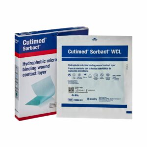 Cutimed Sorbact WCL Antimicrobial Wound Contact Layer Dressing, 4 x 4 Inch 1