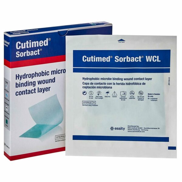 Cutimed Sorbact WCL Antimicrobial Wound Contact Layer Dressing, 4 x 5 Inch
