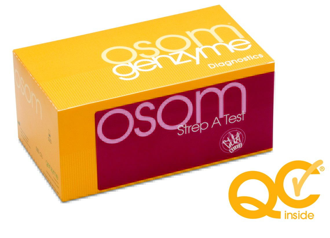 Rapid Test Kit OSOM Infectious Disease Immunoassay Strep A Test Throat Swab Sample 50 Tests