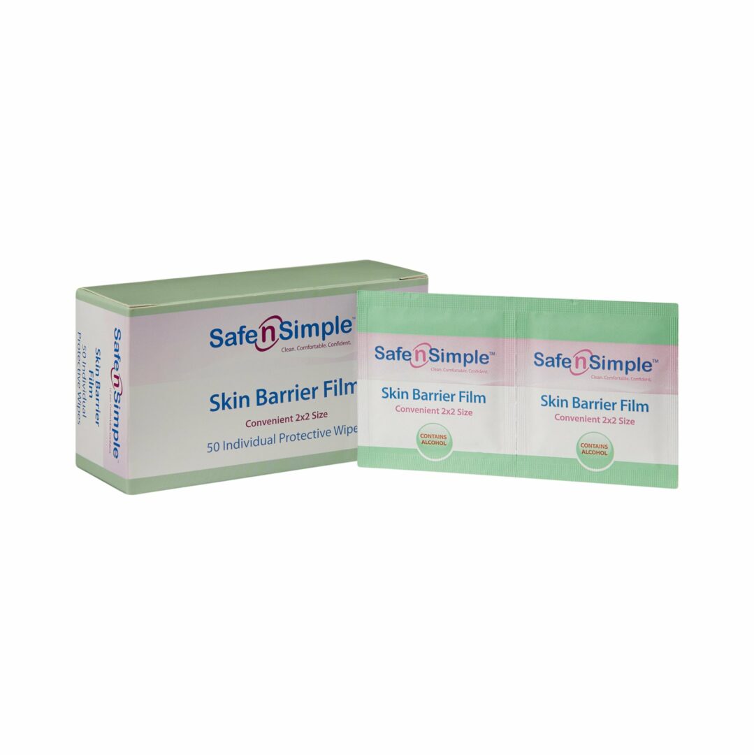 Safe N Simple Skin Barrier Wipe, 50 Packets per Box