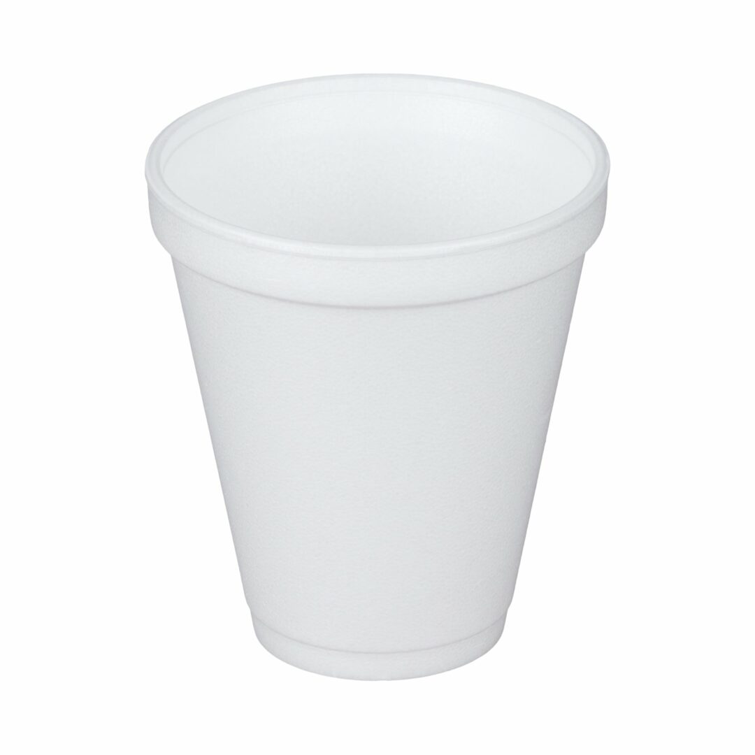 Dart Drinking Cup, White, Styrofoam, Disposable, 12 oz