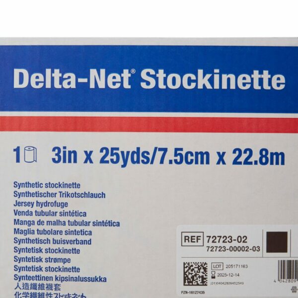 Delta-Net Black Synthetic Compression Stockinette, 3 Inch x 25 Yard